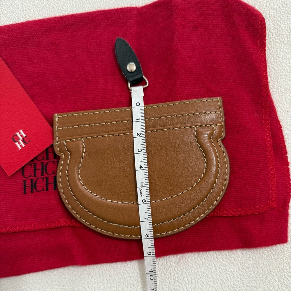 NWOT Carolina Herrera Mini Brown Color Hand Craft Card Case/Coin Pouch - Picture 5 of 5